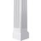 Ekena Millwork 10"W x 8'H Craftsman Classic Square Non-Tapered Fluted Column w/ Mission Capital & Mission Base EC1008ENFMIMI - alternate 5